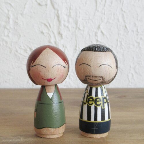 Pareja kokeshi personalizada S - Imagen 5