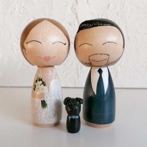 Novios personalizados kokeshi L - Imagen 4