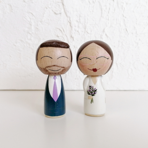 Novios personalizados kokeshi M - Imagen 4