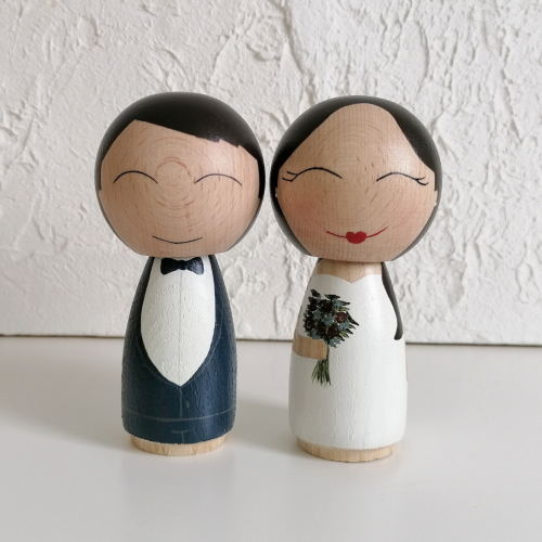 Novios personalizados kokeshi L - Imagen 10
