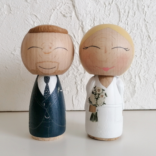 Novios personalizados kokeshi L - Imagen 9