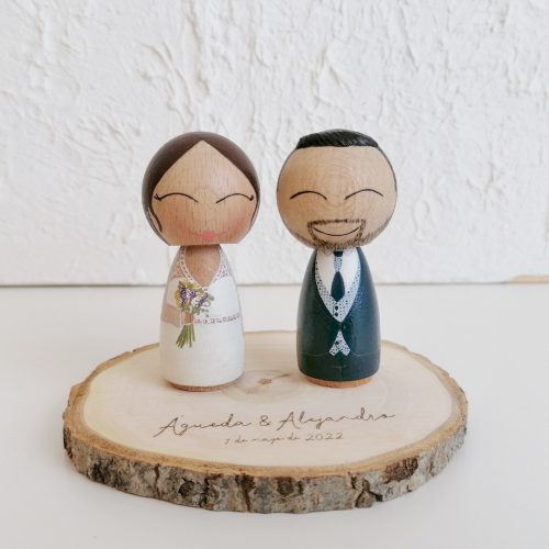 Novios personalizados kokeshi S - Imagen 5
