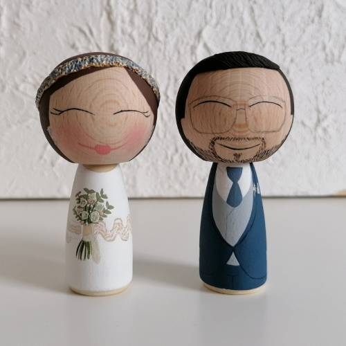 Novios personalizados kokeshi M - Imagen 14