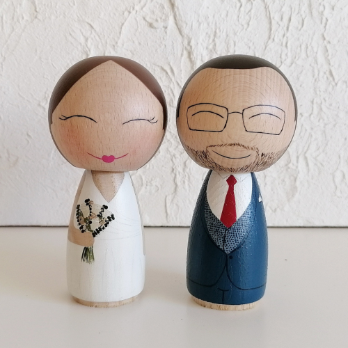 Novios personalizados kokeshi L - Imagen 7