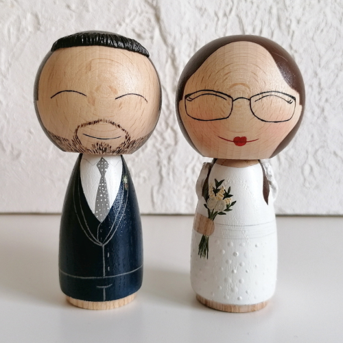 Novios personalizados kokeshi L - Imagen 6