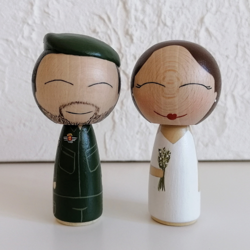 Novios personalizados kokeshi M - Imagen 13