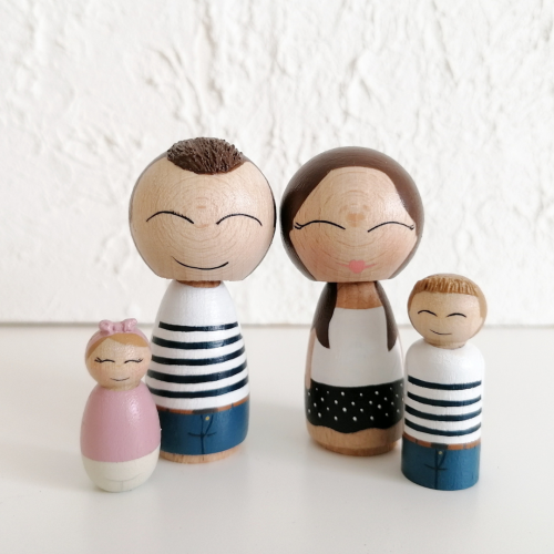 Pareja kokeshi personalizada S - Imagen 9