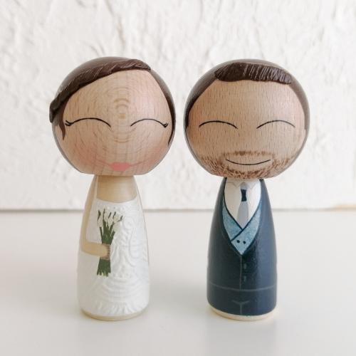 Novios personalizados kokeshi M - Imagen 12