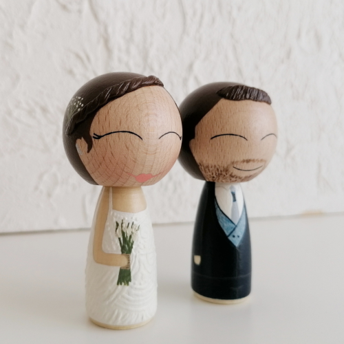 Novios personalizados kokeshi M - Imagen 11