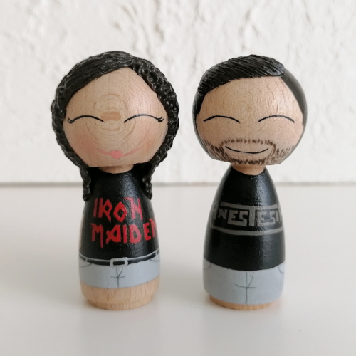 Pareja kokeshi personalizada S - Imagen 8