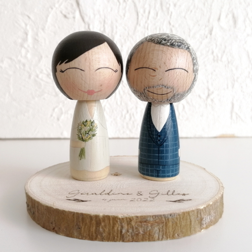Novios personalizados kokeshi M - Imagen 9