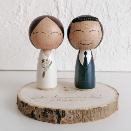 Novios personalizados kokeshi M - Imagen 8