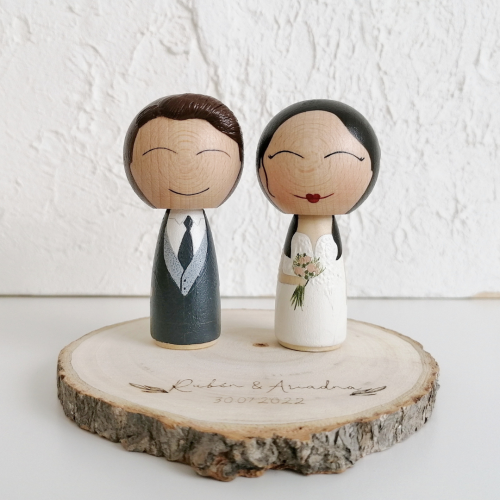 Novios personalizados kokeshi M - Imagen 7