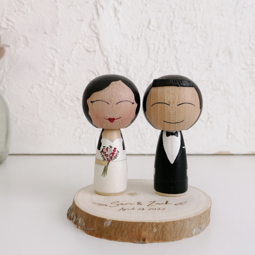 Novios personalizados kokeshi M - Imagen 6