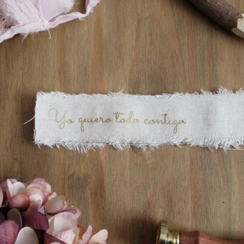 lazo ramo, con frase personalizada.