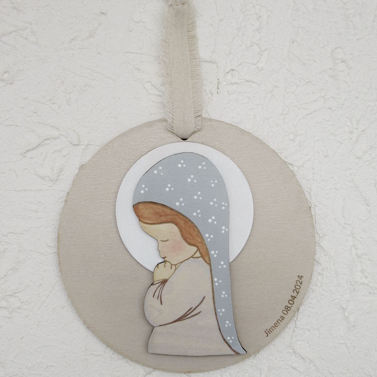 Placa virgen niña
