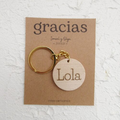 LLavero personalizado con nombre.