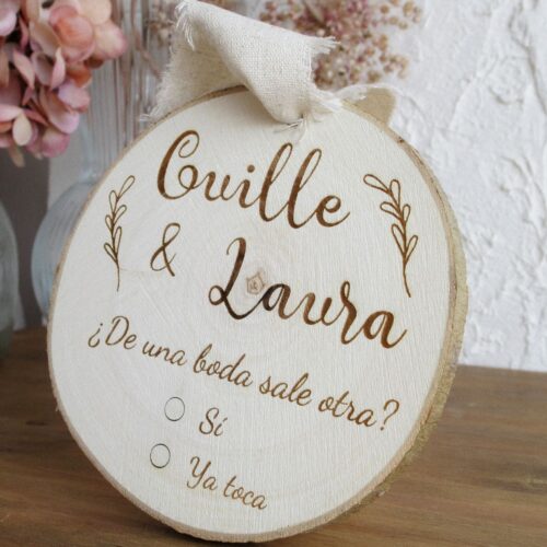 Rodaja de madera personalizada