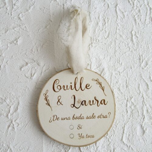 Rodaja de madera personalizada